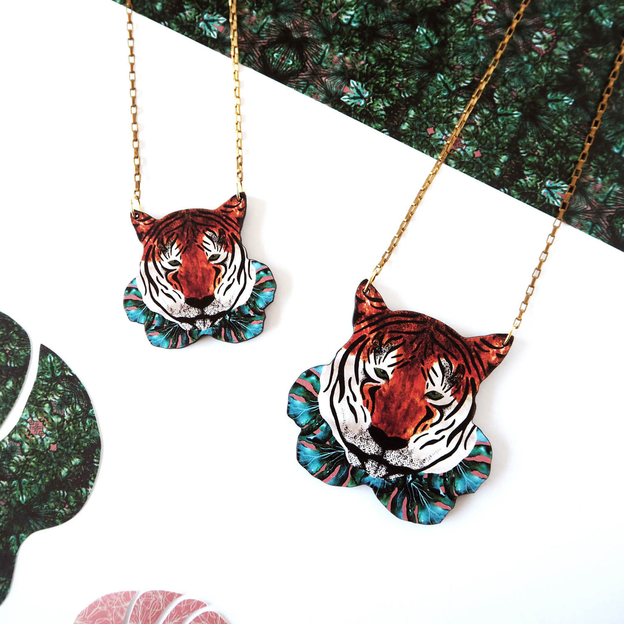 Printed Tiger Necklace