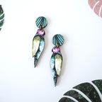 Tropical Statement Parrot Bird Earrings