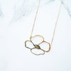 Gold Anemone Flower Necklace
