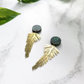 Gold Palm Leaf Earrings
