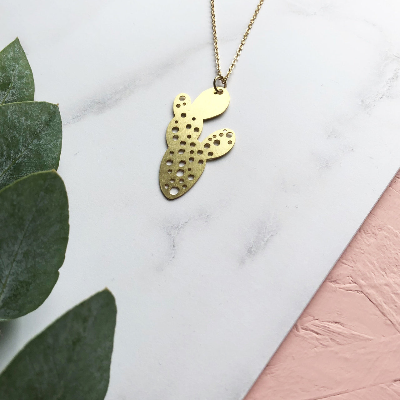 Gold Cactus Necklace
