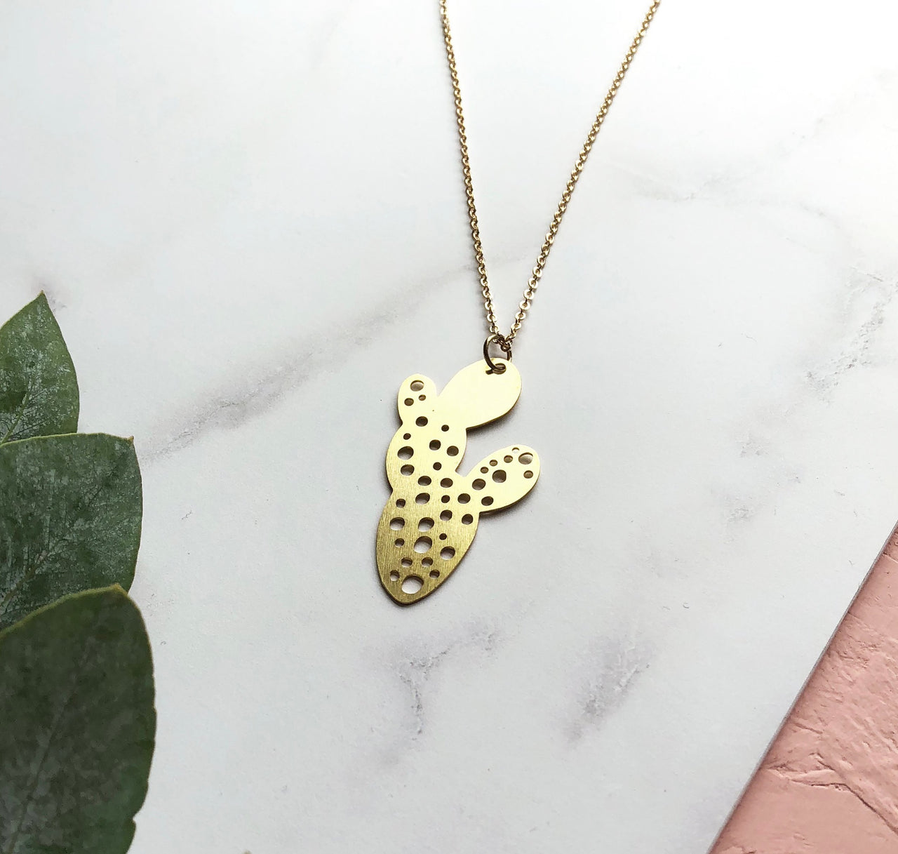 Gold Cactus Necklace