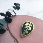 Calathea Makoyana Leaf Enamel Pin