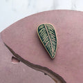Tropical Leaf Enamel Pin - Calathea Ornata