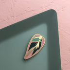 Pink Leaf Enamel Pin - Calathea Stromanthe Trio Star
