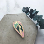 Pink Leaf Enamel Pin - Calathea Stromanthe Trio Star
