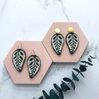 Calathea Makoyana Statement Drop Earrings