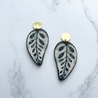 Calathea Makoyana Statement Drop Earrings