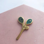 Gold Eucalyptus Enamel Pin