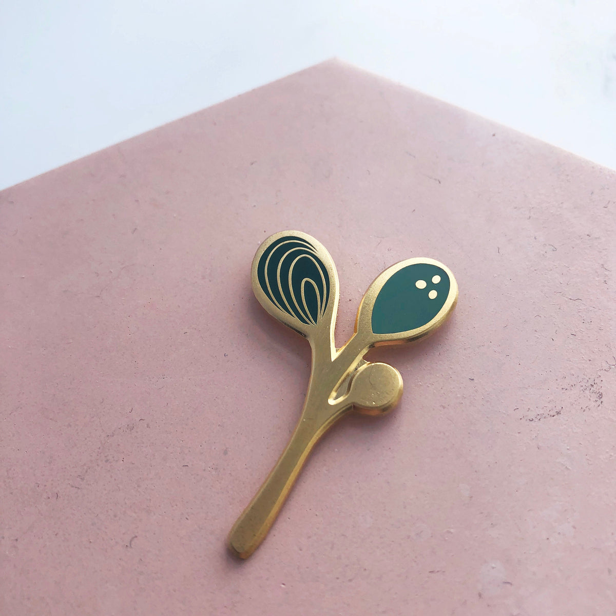 Gold Eucalyptus Enamel Pin