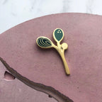 Gold Eucalyptus Enamel Pin