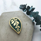 Calathea Makoyana Leaf Enamel Pin