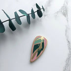 Pink Leaf Enamel Pin - Calathea Stromanthe Trio Star