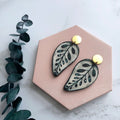 Calathea Makoyana Statement Drop Earrings