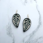 Calathea Makoyana Hoop Earrings