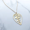 Gold Calathea Leaf Necklace