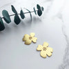 Minimal Gold Flower Stud Earrings
