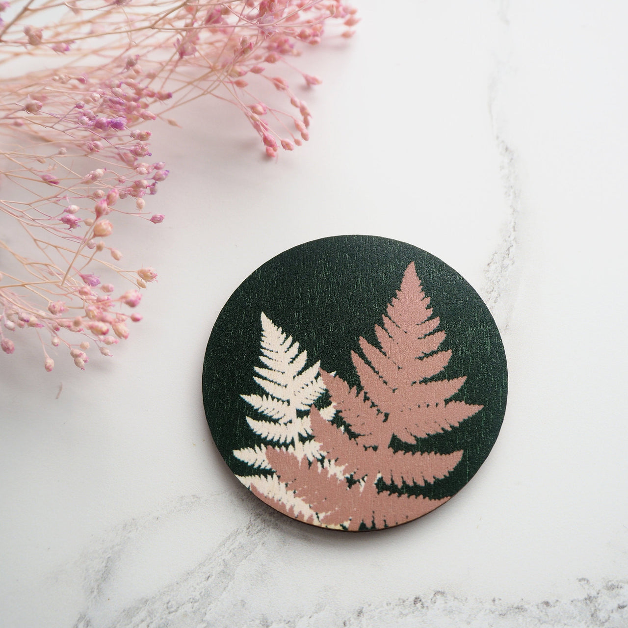Botanical Fern Hair Clip - Green