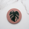 Pink Monstera Hair Clip