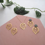 Gold Anthurium Leaf Necklace