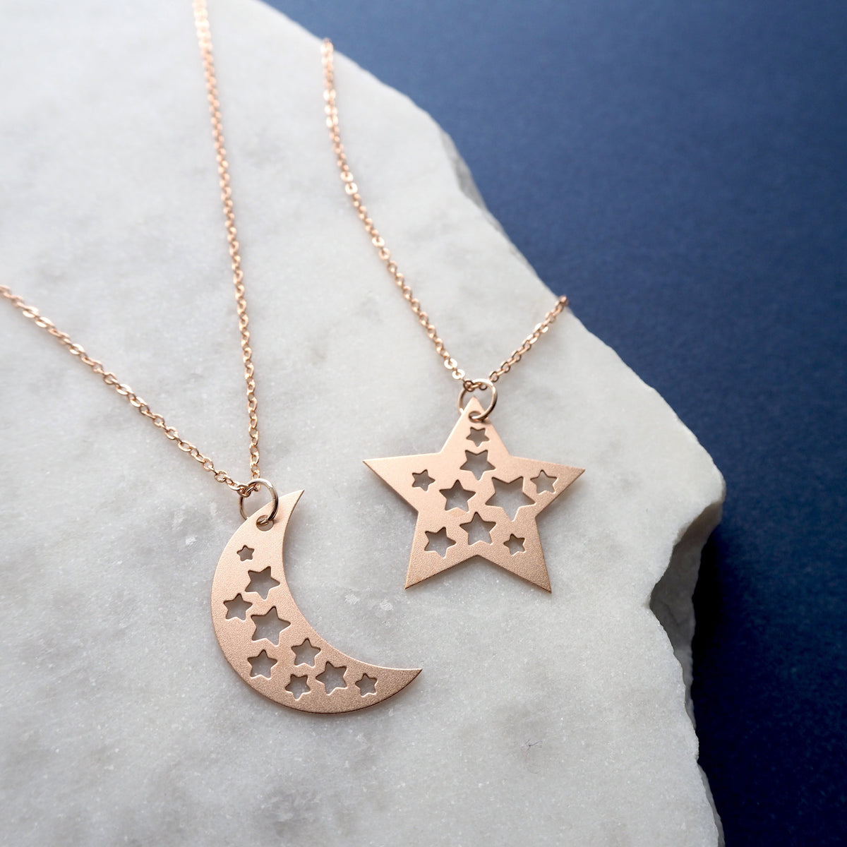 Rose Gold Moon Necklace