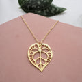 Gold Anthurium Leaf Necklace