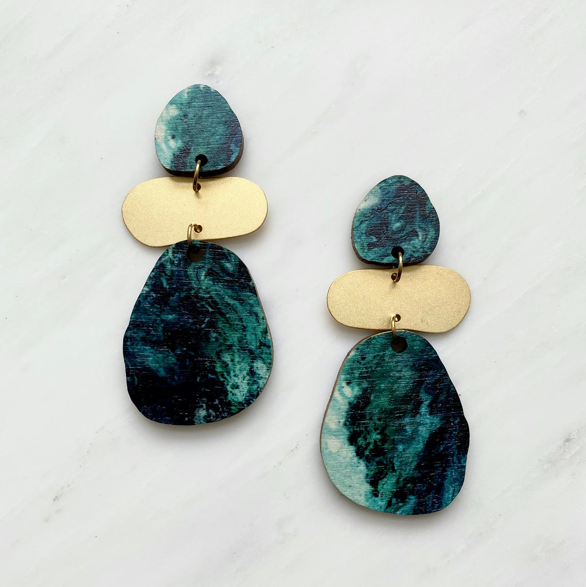 Statement Geometric Drop Earrings