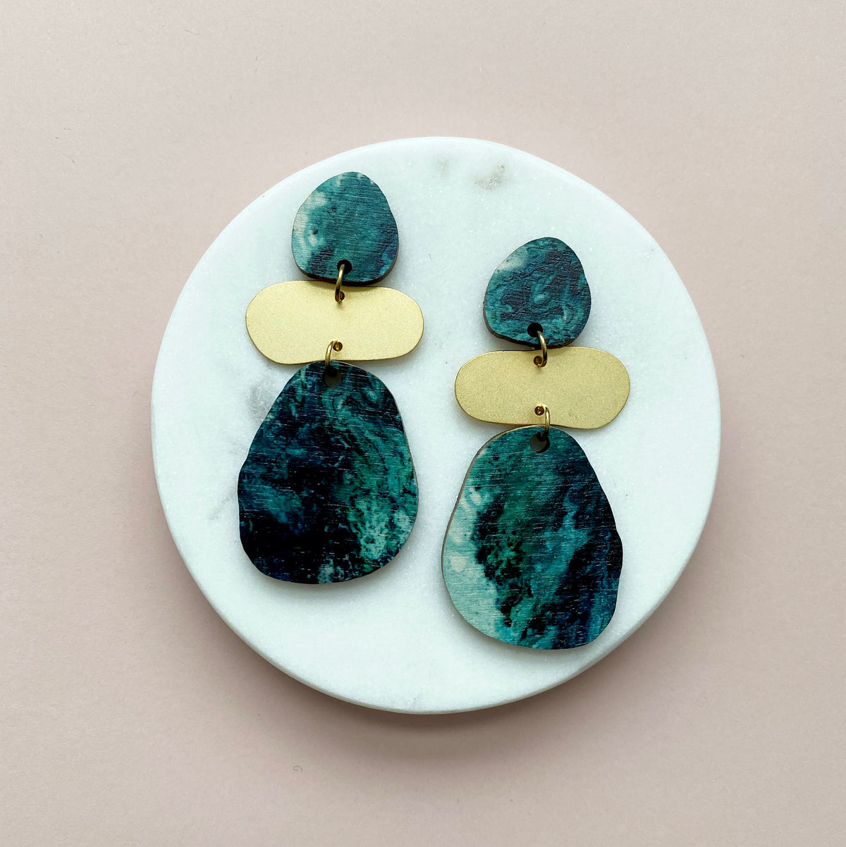 Statement Geometric Drop Earrings