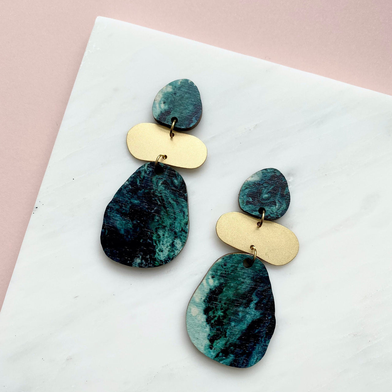 Statement Geometric Drop Earrings