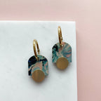 Geometric Arch Hoop Earrings - Pastel Hoop Earrings