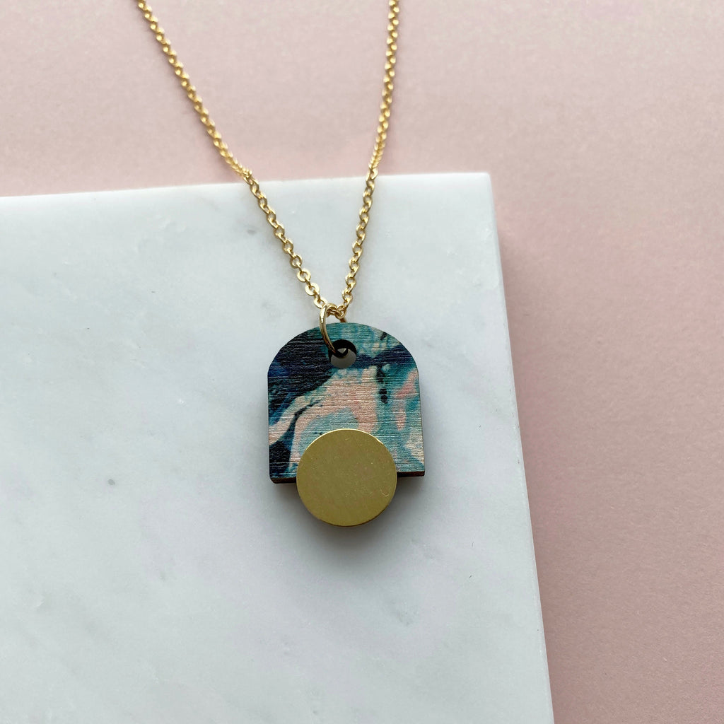 Pastel Marble Arch Necklace