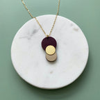 Purple & Cream Circle Necklace