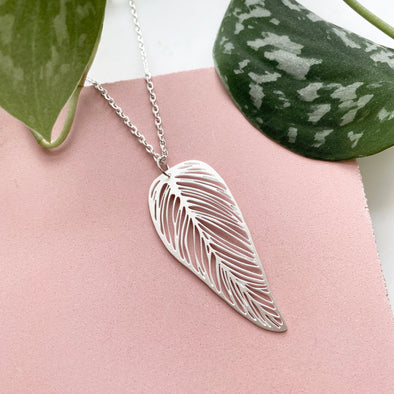 Delicate Silver Leaf Necklace