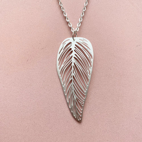 Delicate Silver Leaf Necklace
