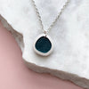 Silver Geometric Circle Necklace - 5 Colours Available