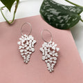 Silver Maidenhair Fern Hoop Earrings