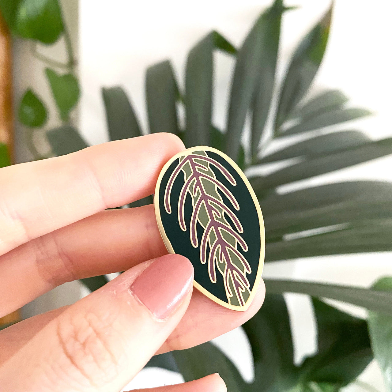 Maranta Leaf Enamel Pin