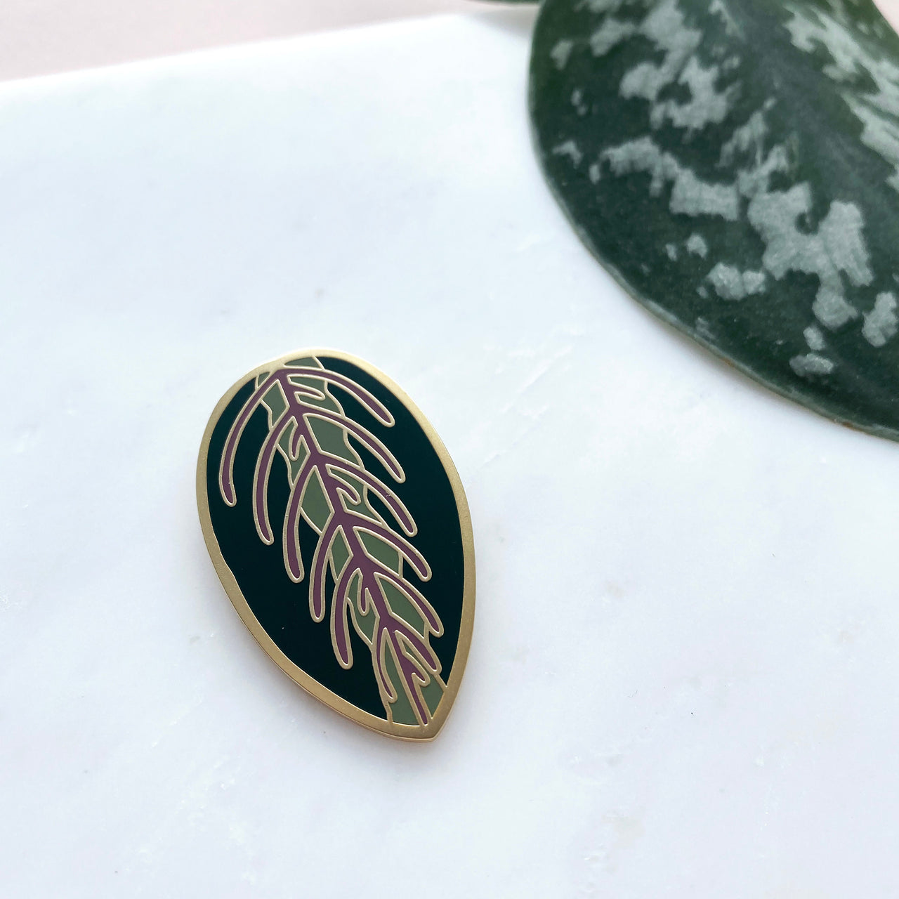 Maranta Leaf Enamel Pin