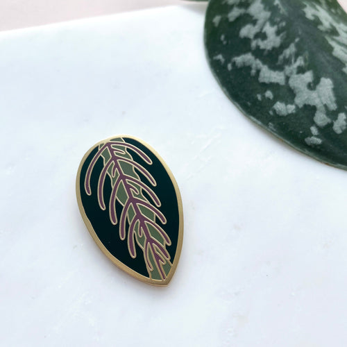 Maranta Leaf Enamel Pin