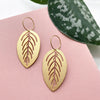 House Plant Hoop Earrings - Maranta Leaf Earrings