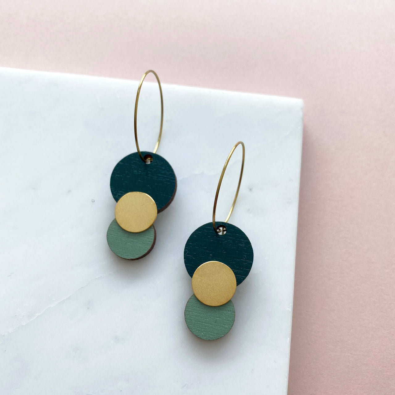 Statement Colour Combo Circle Hoop Earrings - 6 Colours