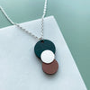 Silver Geometric Circle Pendant Necklace - 4 Colours Available