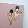 Gold Toucan Statement Drop Earrings