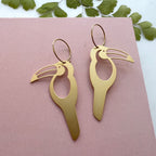 Gold Toucan Hoop Earrings