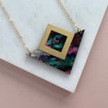 Pink & Gold Triangle Necklace