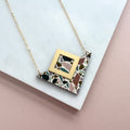 Terrazzo & Gold Triangle Necklace