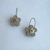 Colourful Flower Hoop Earrings - Minimal Gold Flower Hoop