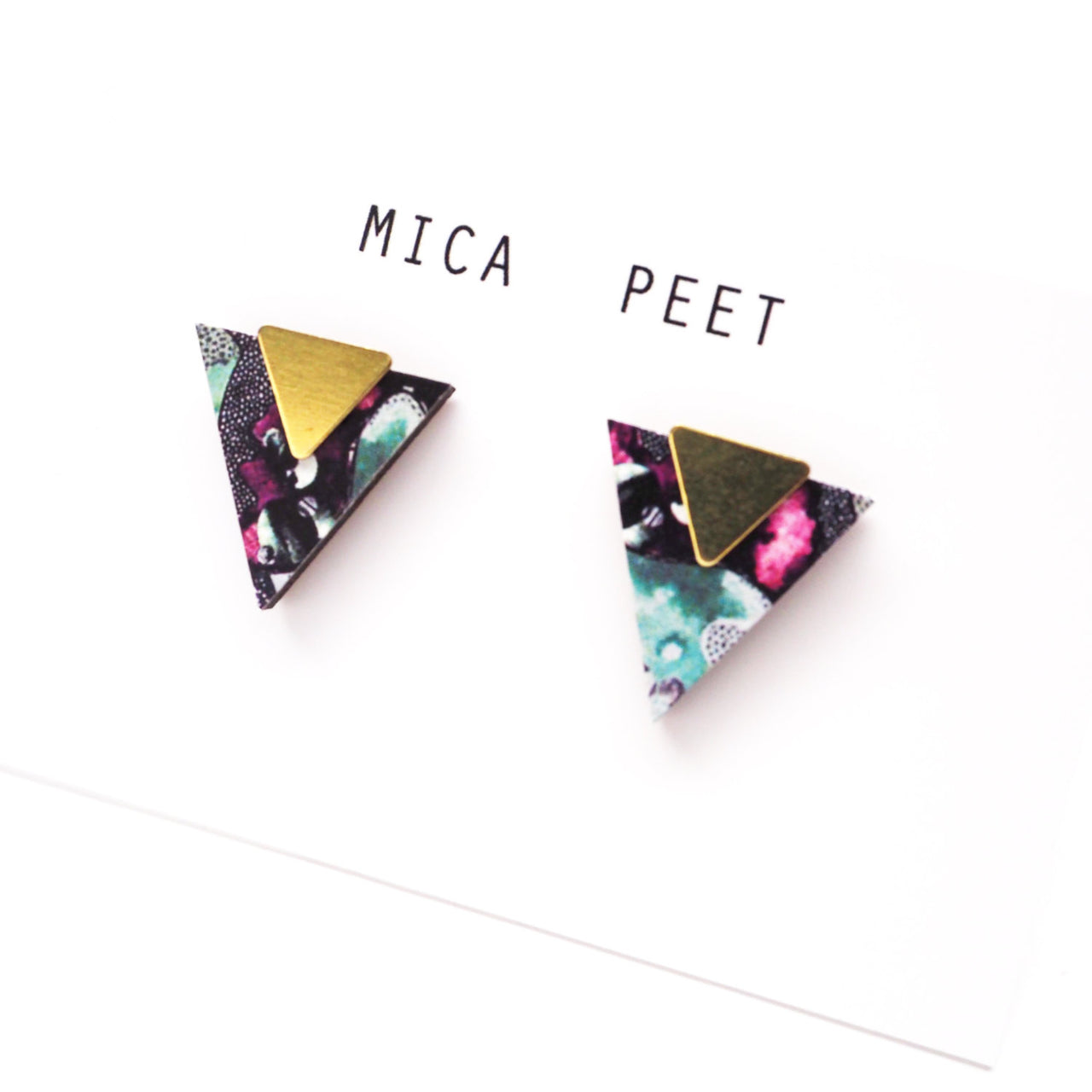 Geometric Triangle Stud Earrings