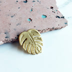 Gold Monstera Enamel Pin